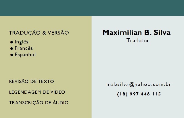 Traduções Inglês / Francês / Espanhol
